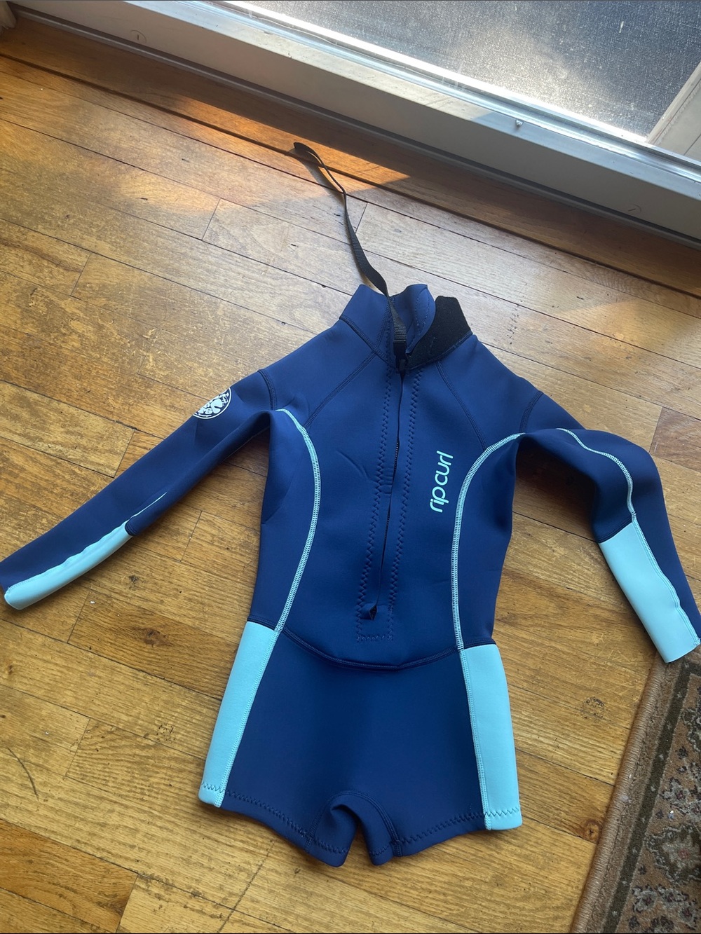 Rip Curl Kids Navy & Light Blue Short Sleeve Wetsuit